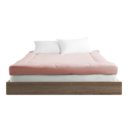 แผ่นรองนอน 5 ฟุต ibed รุ่นเอ็กซ์ตร้า (ลายเรียบ) หนา 5 นิ้ว Peach_0